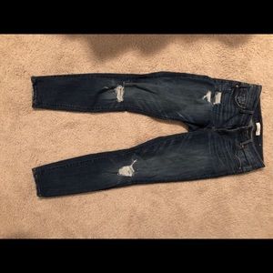 LOFT Curvy Distressed Jeans